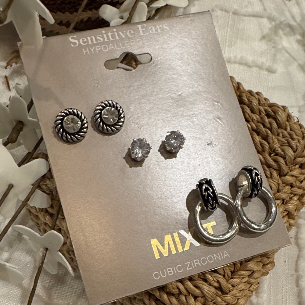 Mixt Silver Earrings Set